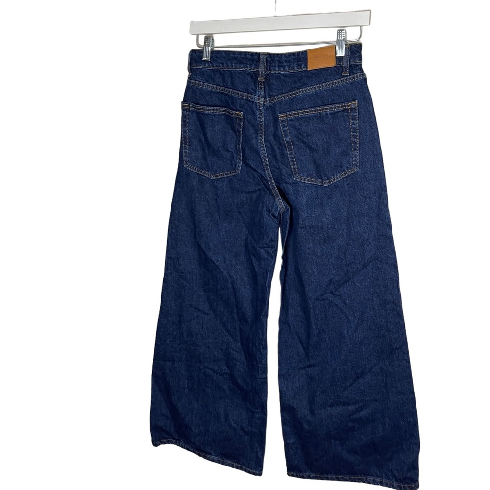 Bershka wide leg slouchy Dad jeans in mid blue Size 4 - Picture 3 of 10